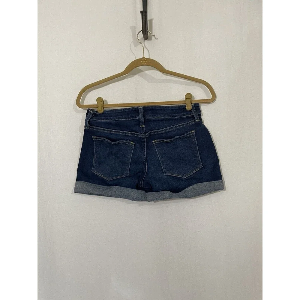 Vineyard Vines Womens Cuffed Denim Jean Shorts Medium Dark Wash Size 2